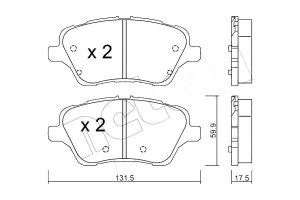 Klocki Hamulcowe Ford B-max 12- Metelli