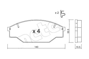 Klocki Hamulcowe Vw Taro 2,4d 89-97 Metelli