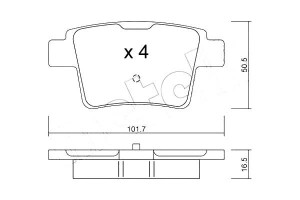 Klocki Hamulcowe Ford Mondeo Iii 04-07 Tył Metelli