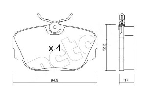 Klocki Hamulcowe Bmw E E30 316 318 -94 Metelli