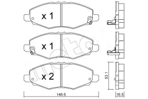 Klocki Hamulcowe Toyota Hilux 2,5 D-4d 01- Metelli
