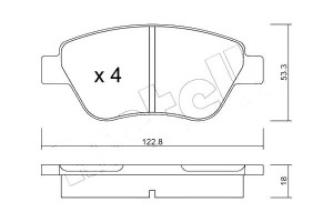 Klocki Hamulcowe Fiat Albea 02- Metelli
