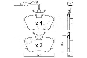 Klocki Hamulcowe Vw T4 99- Tył Czuj Metelli