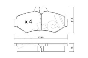 Klocki Hamulcowe Mercedes Sprinter 96- Tył Metelli