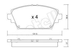 Klocki Hamulcowe Nissan Almera Tino 00- Metelli