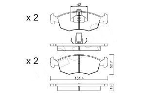 Klocki Hamulcowe Fiat Albea 01-06 Metelli