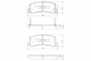 Klocki Hamulcowe Lexus Es (f1 F2) 250 Nipparts Nip