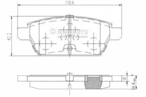 Klocki Hamulcowe Mazda 6 (gg) 2.3 Nipparts Nippart