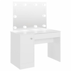 Stolik do makijażu z oświetleniem LED, 110x55x145 cm, MDF