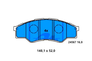 Klocki Hamulcowe Toyota Hilux Vii 2.5d 11.04-05.15