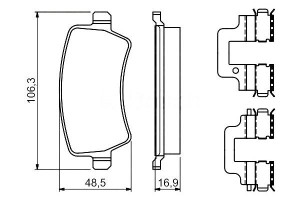 Klocki Hamulcowe Ford Tył Mondeo Galaxy V70 06- Z