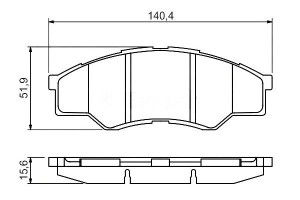 Klocki Hamulcowe Toyota Przód Hilux 06- Bosch
