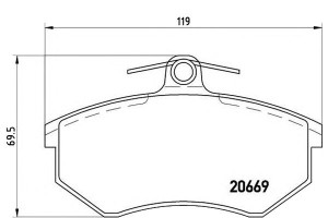 Klocki Hamulcowe Audi 80 86-94 Przód Brembo