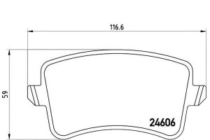 Klocki Hamulcowe Audi A4 (b8) 07- Tył Brembo