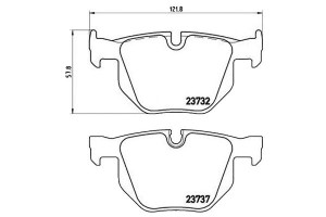 Klocki Hamulcowe Bmw 5 E60 03- Tył Brembo