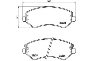 Klocki Hamulcowe Chrysler Voyager 00-08 Brembo