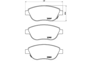 Klocki Hamulcowe Fiat 500l 12- Przód Brembo