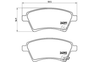Klocki Hamulcowe Fiat Sedici 06- Brembo