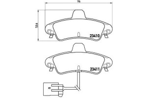 Klocki Hamulcowe Ford Mondeo 93-00 Tył Z Czuj. Bre