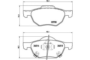 Klocki Hamulcowe Honda Accord 03-08 Z Czuj. Brembo