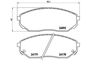 Klocki Hamulcowe Kia Sorento 02- Brembo