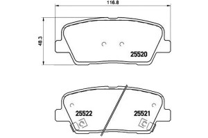 Klocki Hamulcowe Kia Sorento 09- Tył Brembo
