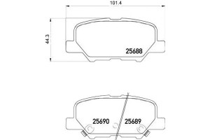Klocki Hamulcowe Mazda 6 12- Tył Brembo
