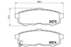 Klocki Hamulcowe Mazda Mpv Ii 03-05 Tył Brembo
