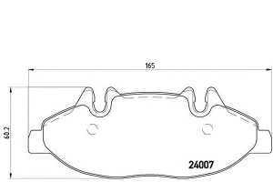Klocki Hamulcowe Mercedes Vito 03- Z Czuj. Brembo