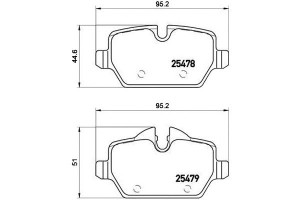 Klocki Hamulcowe Mini Countryman 10- Tył Brembo