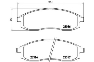 Klocki Hamulcowe Mitsubishi L200 96-07 Przód Bremb