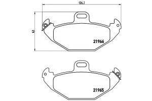Klocki Hamulcowe Renault Laguna 97-00 Tył Brembo