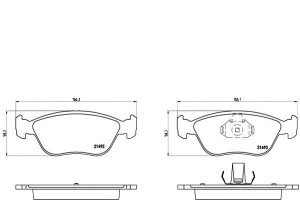 Klocki Hamulcowe Volvo V70 95-00 Przód Brembo