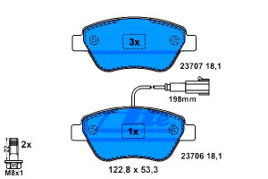 Klocki Hamulcowe Citroen Nemo Fiat 500 500 C Doblo
