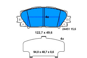 Klocki Hamulcowe Lexus Ct Toyota Prius Yaris 1.5/1