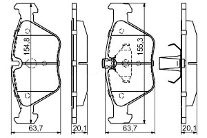 Klocki Hamulcowe Bmw Przód E39 -10 96 Bosch