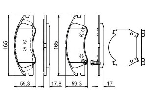 Klocki Hamulcowe Kia Cerato 1.5d-2.0d 03.04- Bosch