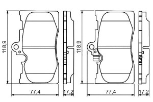 Klocki Hamulcowe Lexus Przód Gs300 430 05- Bosch