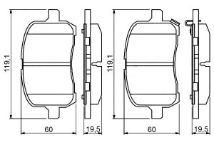 Klocki Hamulcowe Opel Przód Gt Kabriolet 07- Bosch