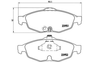 Klocki Hamulcowe Chrysler Sebring 01- Brembo