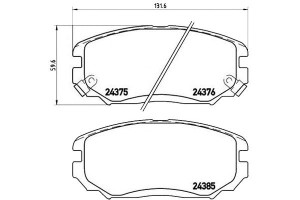 Klocki Hamulcowe Hyundai Sonata 05- Brembo