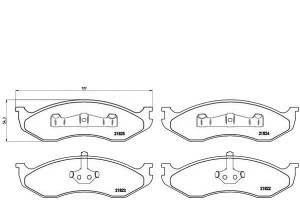 Klocki Hamulcowe Jeep Cherokee 88-96 Brembo