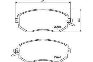 Klocki Hamulcowe Subaru Outback 10- Przód Brembo