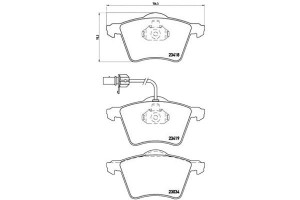 Klocki Hamulcowe Vw Sharan 00- Z Czuj. Brembo