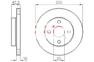 Tarcze Hamulcowe 2szt Toyota Yaris 99-05 Kamoka
