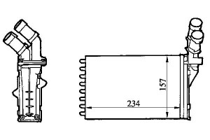 Nagrzewnica (234x157x42) Citroen Berlingo Xantia X