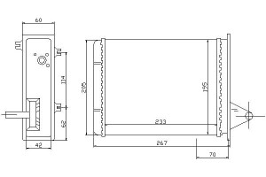 Nagrzewnica (223x195x42) Fiat Palio Siena Strada 1
