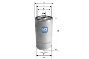 Filtr Paliwa Diesel Ufi