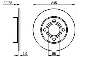 Tarcze Hamulcowe 2szt. Audi 80 90 Coupe 1.8-2.8 08