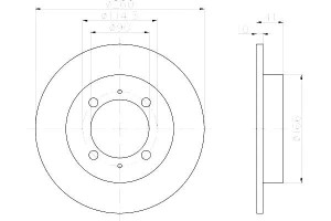 Tarcze Hamulcowe Hella Pagid Mr249356 Mr913846 Pw8